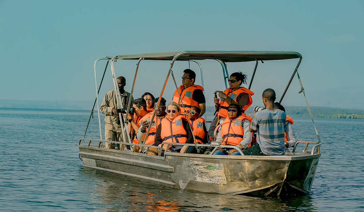 Boat Ride on Lake Ihema in Akagera